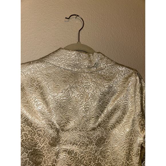 Wendy Hil Champagne  Baroque Mother of Bride Floral Wedding Event Blazer Jacket - Picture 12 of 13